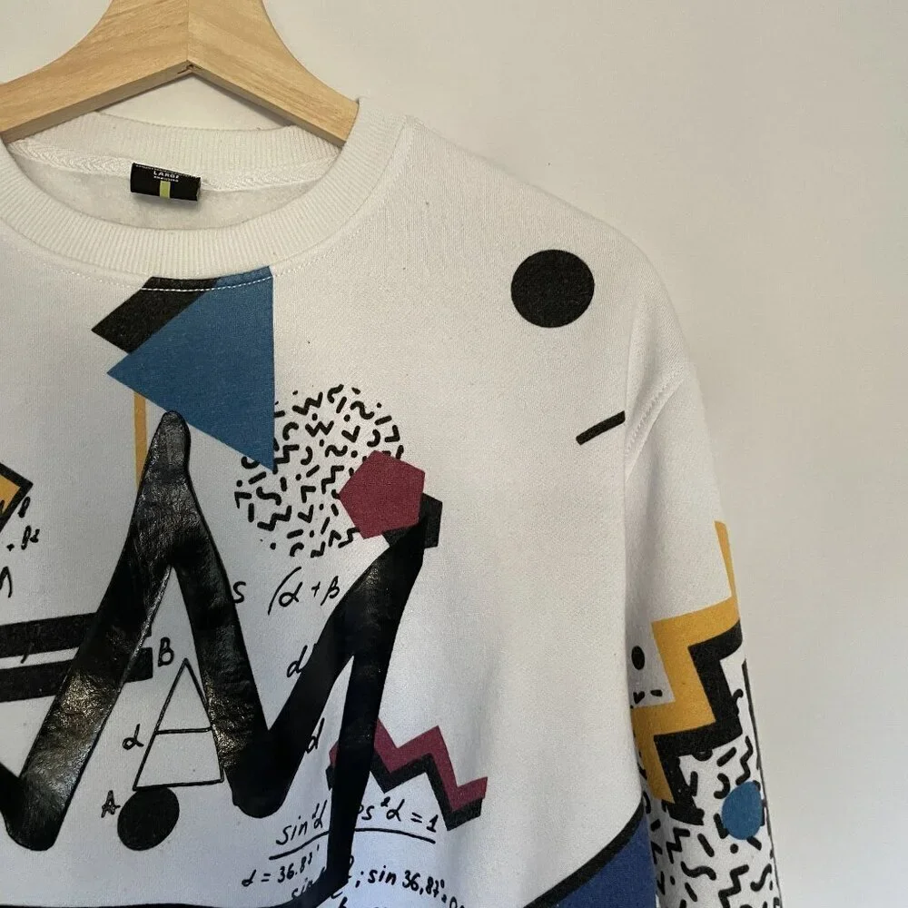 Vintage 80s Style Sweatshirt Crew Neck Large Screenshot men's size large